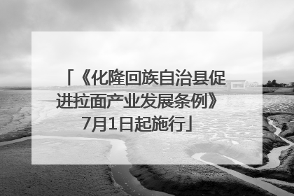 《化隆回族自治县促进拉面产业发展条例》7月1日起施行
