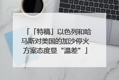「特稿」以色列和哈马斯对美国的加沙停火方案态度显“温差”