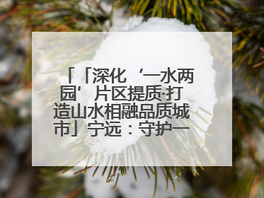 「深化‘一水两园’片区提质·打造山水相融品质城市」宁远：守护一江碧水 共享幸福河湖