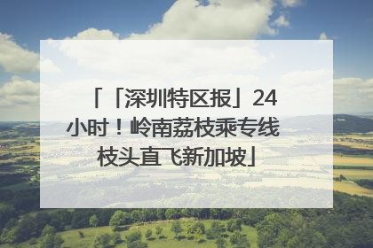 「深圳特区报」24小时！岭南荔枝乘专线 枝头直飞新加坡
