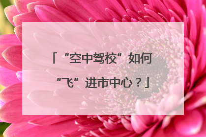 “空中驾校”如何“飞”进市中心？