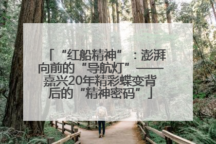 “红船精神”：澎湃向前的“导航灯”——嘉兴20年精彩蝶变背后的“精神密码”