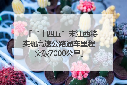 “十四五”末江西将实现高速公路通车里程突破7000公里