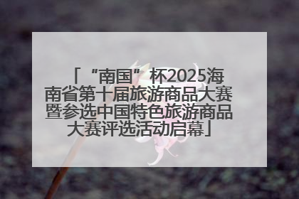 “南国”杯2025海南省第十届旅游商品大赛暨参选中国特色旅游商品大赛评选活动启幕