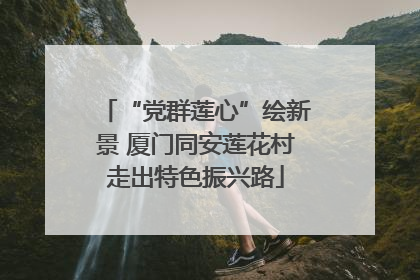 “党群莲心”绘新景 厦门同安莲花村走出特色振兴路