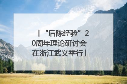 “后陈经验”20周年理论研讨会在浙江武义举行