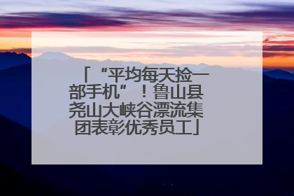 “平均每天捡一部手机”！鲁山县尧山大峡谷漂流集团表彰优秀员工