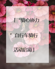 “骑心协力”自行车骑行活动启幕