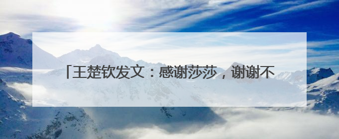 王楚钦发文：感谢莎莎，谢谢不管多痛苦也想证明一切的自己