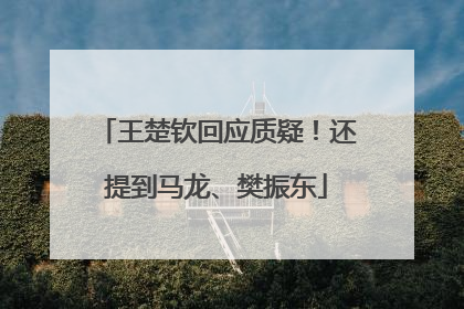 王楚钦回应质疑！还提到马龙、樊振东