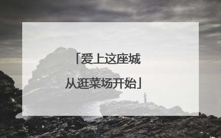 爱上这座城 从逛菜场开始