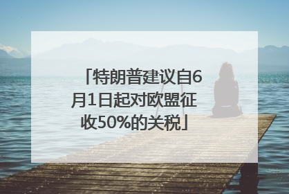 特朗普建议自6月1日起对欧盟征收50%的关税