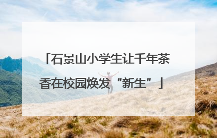 石景山小学生让千年茶香在校园焕发“新生”