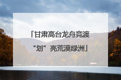 甘肃高台龙舟竞渡“划”亮荒漠绿洲