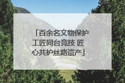 百余名文物保护工匠同台竞技 匠心共护丝路遗产