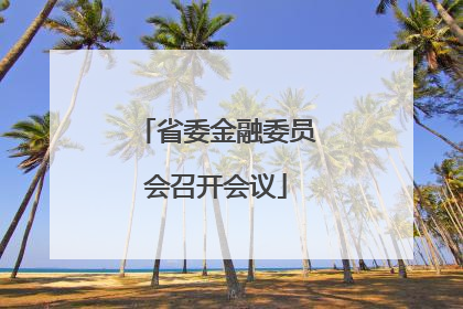省委金融委员会召开会议