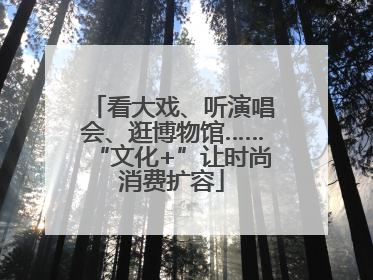 看大戏、听演唱会、逛博物馆……“文化+”让时尚消费扩容