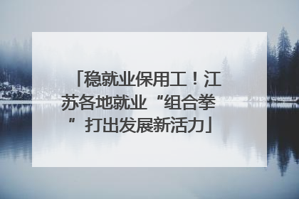 稳就业保用工！江苏各地就业“组合拳”打出发展新活力
