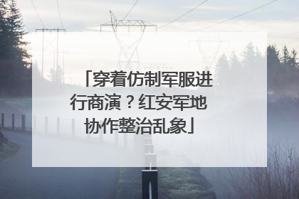 穿着仿制军服进行商演？红安军地协作整治乱象