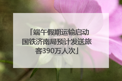 端午假期运输启动 国铁济南局预计发送旅客390万人次