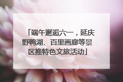 端午邂逅六一，延庆野鸭湖、百里画廊等景区推特色文旅活动
