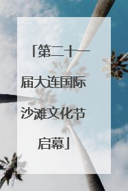 第二十一届大连国际沙滩文化节启幕