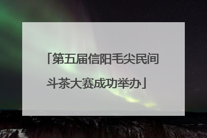第五届信阳毛尖民间斗茶大赛成功举办