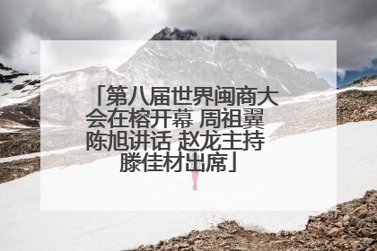 第八届世界闽商大会在榕开幕 周祖翼陈旭讲话 赵龙主持 滕佳材出席