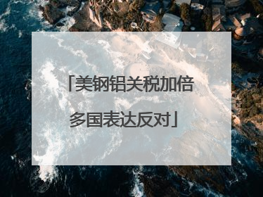 美钢铝关税加倍 多国表达反对