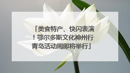 美食特产、快闪表演！鄂尔多斯文化神州行青岛活动周即将举行
