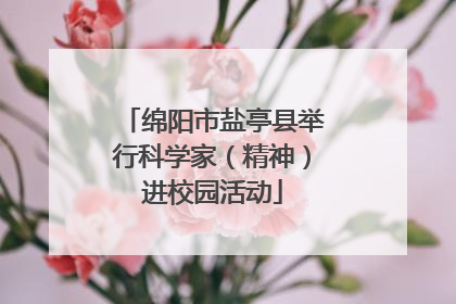 绵阳市盐亭县举行科学家（精神）进校园活动