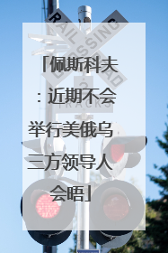 佩斯科夫：近期不会举行美俄乌三方领导人会晤