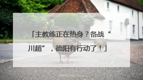 主教练正在热身？备战“川超”，德阳有行动了！