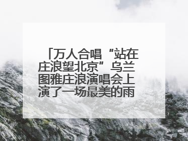 万人合唱“站在庄浪望北京”乌兰图雅庄浪演唱会上演了一场最美的雨中双向奔赴