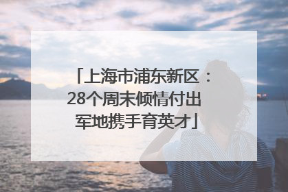 上海市浦东新区：28个周末倾情付出 军地携手育英才