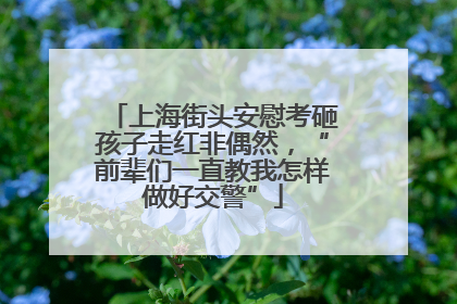 上海街头安慰考砸孩子走红非偶然，“前辈们一直教我怎样做好交警”