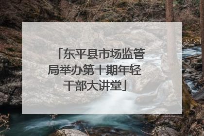 东平县市场监管局举办第十期年轻干部大讲堂