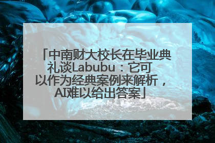 中南财大校长在毕业典礼谈Labubu：它可以作为经典案例来解析，AI难以给出答案