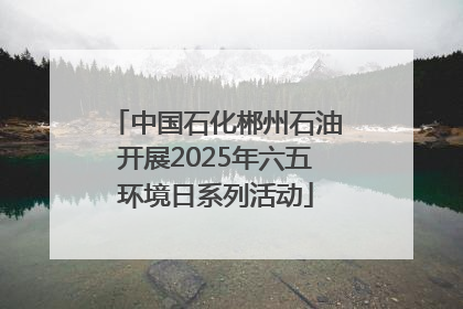 中国石化郴州石油开展2025年六五环境日系列活动