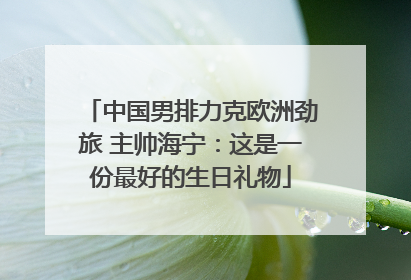 中国男排力克欧洲劲旅 主帅海宁：这是一份最好的生日礼物