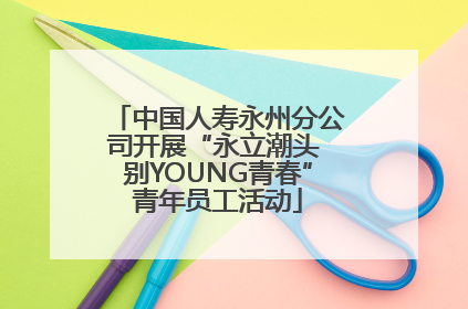 中国人寿永州分公司开展“永立潮头 别YOUNG青春”青年员工活动