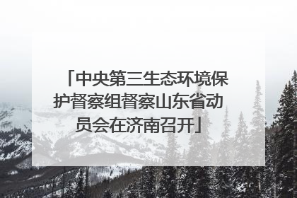 中央第三生态环境保护督察组督察山东省动员会在济南召开