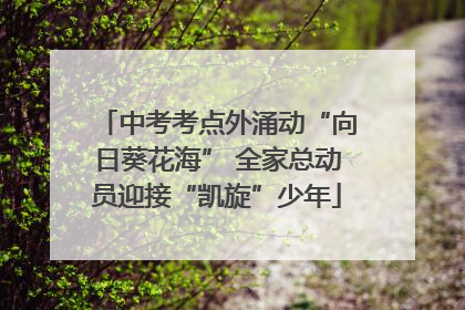 中考考点外涌动“向日葵花海” 全家总动员迎接“凯旋”少年