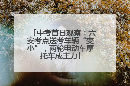 中考首日观察：六安考点送考车辆“变小”，两轮电动车摩托车成主力
