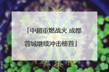 中超重燃战火 成都蓉城继续冲击榜首