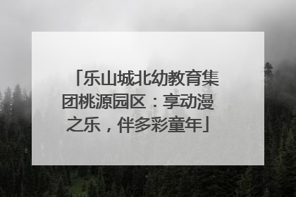 乐山城北幼教育集团桃源园区：享动漫之乐，伴多彩童年
