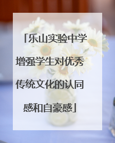 乐山实验中学增强学生对优秀传统文化的认同感和自豪感