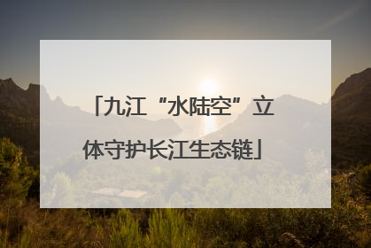 九江“水陆空”立体守护长江生态链
