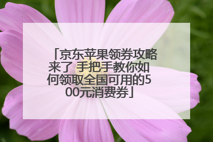 京东苹果领券攻略来了 手把手教你如何领取全国可用的500元消费券