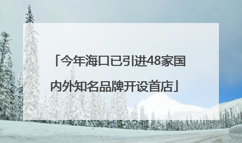 今年海口已引进48家国内外知名品牌开设首店